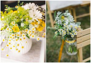 polne kwiaty na ślubie i weselu