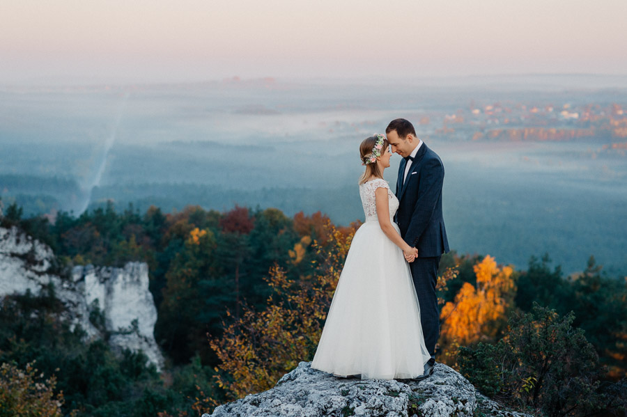 Naturalna sesja małżeńska na górze Zborków